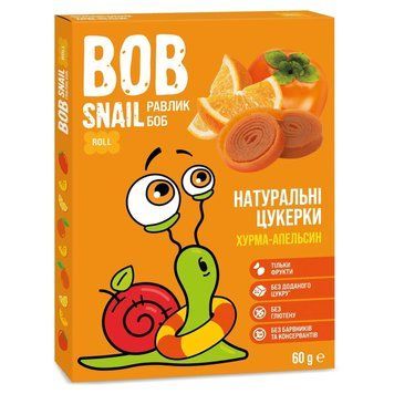 Натуральні цукерки хурма-апельсин Bob Snail 60 г 2900 фото