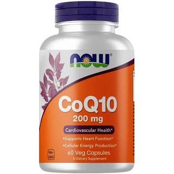 Now Foods Натуральна добавка CoQ-10, 200 mg 60 вегакапсул 6208 фото