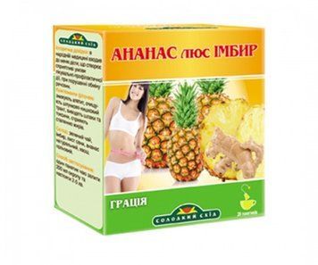 Зеленый чай "Грация" ананас+имбирь, ТМ Стевиасан 20 уп. 2586-1 фото