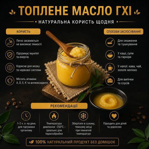Масло топлене ГХІ 220 мл 1562 фото