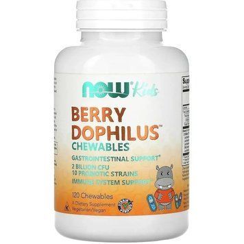 NOW BerryDophilus 2 Billion 120 жевательных таблеток Ягоды 6110 фото