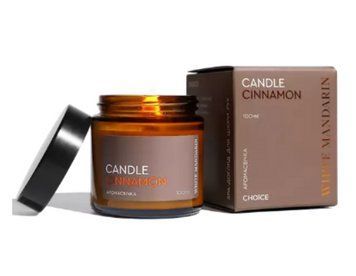 Аромасвічка | Свічка &laquo;CANDLE CINNAMON&raquo; SPA-догляд для шкіри рук, ТМ White mandarin, 100 мл 5838 фото