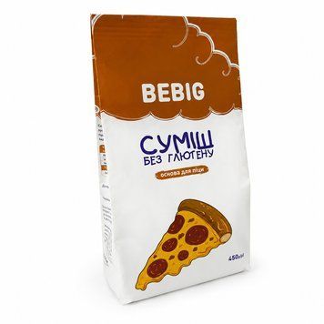 Смесь для выпечки без глютена "Основа для пиццы" 450г. 1416 фото