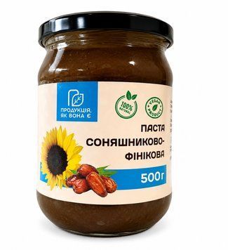Урбеч (паста кремовая) из семечек подсолнуха с финиковым сиропом 500 г 2106 фото