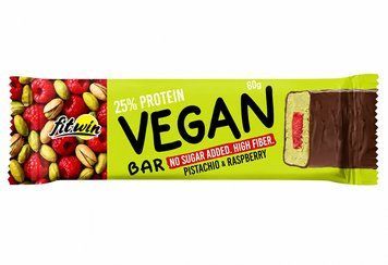 Батончик протеиновый без сахара фисташка и малина Vegan Bar 25%, FitWin, 60 г 6468 фото
