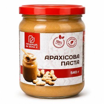 Арахисова паста натуральная, классическая, без добавок 540 г 1438 фото