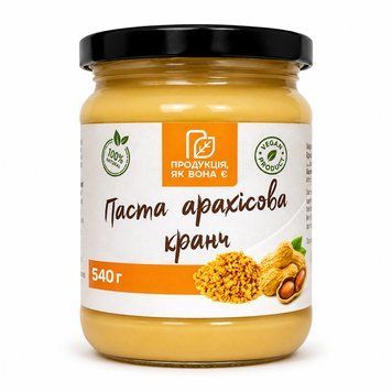 Арахисова паста натуральная Кранч классическая, без добавок 540 г 5328 фото