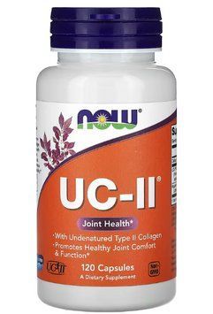 NOW Foods, UC-II, добавка для здоровья суставов, неденатурированный коллаген типа II, 120 растительных капсул 5897 фото
