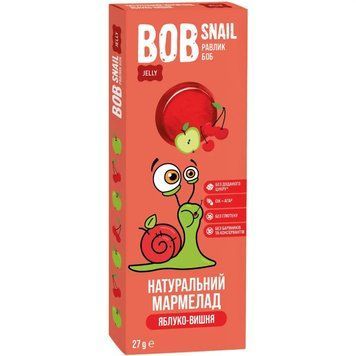 Мармелад натуральний фруктовий яблуко-вишня Bob Snail 27 г 2371-1 фото