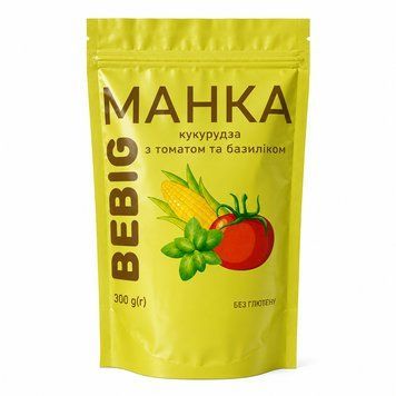 Манка без глютена с томатом и базиликом ТМ Bebig 300 г 6213 фото