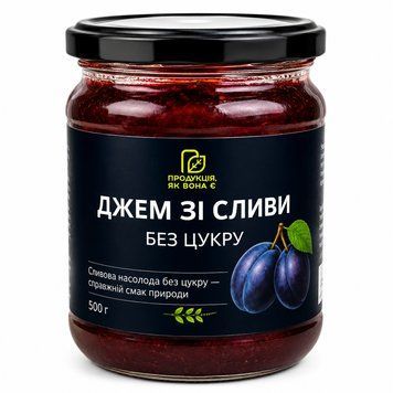 Джем без цукру сливовиий, 500 г 6372 фото
