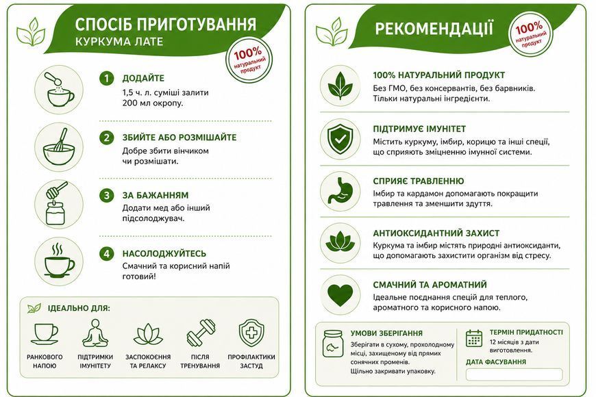 Напиток " Куркума латте " 500 г 6247 фото