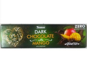 Шоколад чорний з манго без цукру та глютена Торрас Torras Zero Dark Mango 300 г Іспанія 2832 фото
