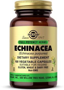 Натуральная добавка Solgar Full Potency Herbs Echinacea, 100 вегакапсул 5952 фото