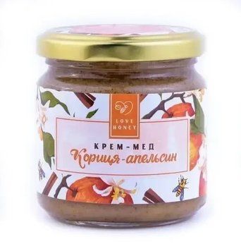 Крем-мед з корицей и апельсиновой цедрой 250 г TM LOVE HONEY 5100 фото