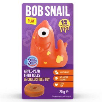 Натуральні цукерки яблуко-груша з іграшкою Морезаври, Bob Snail 20 г 7217 фото