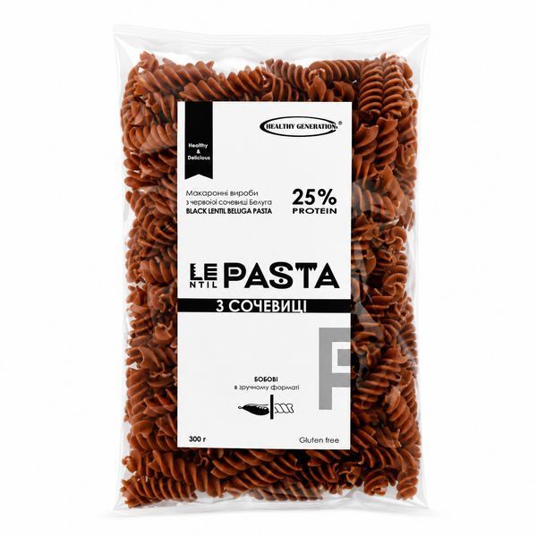 Макароны без глютена из черной чечевицы Pasta UA Healthy Generation 300 г. 2168 фото