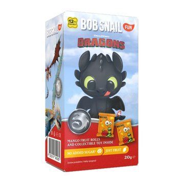 Натуральні цукерки манго з іграшкою Динозаври, Bob Snail 20 г 7218 фото