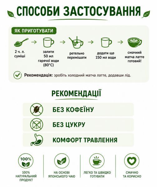 Напій "Матча латте" 500 г 7065 фото