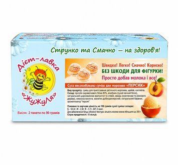 Мороженое протеиновое без сахара (сухая смесь) "Персик" ТМ ЖуЖуля, 180 г 7122 фото